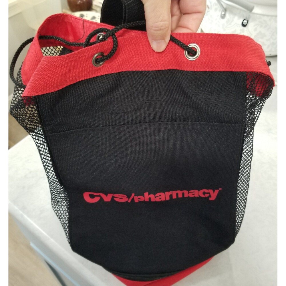 Cvs cinch top mesh sling bag for gym, beach whatever bottom zip compartment